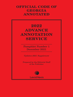 cover image of Georgia Advance Annotated Service